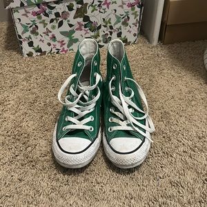 Classic green high top Converse